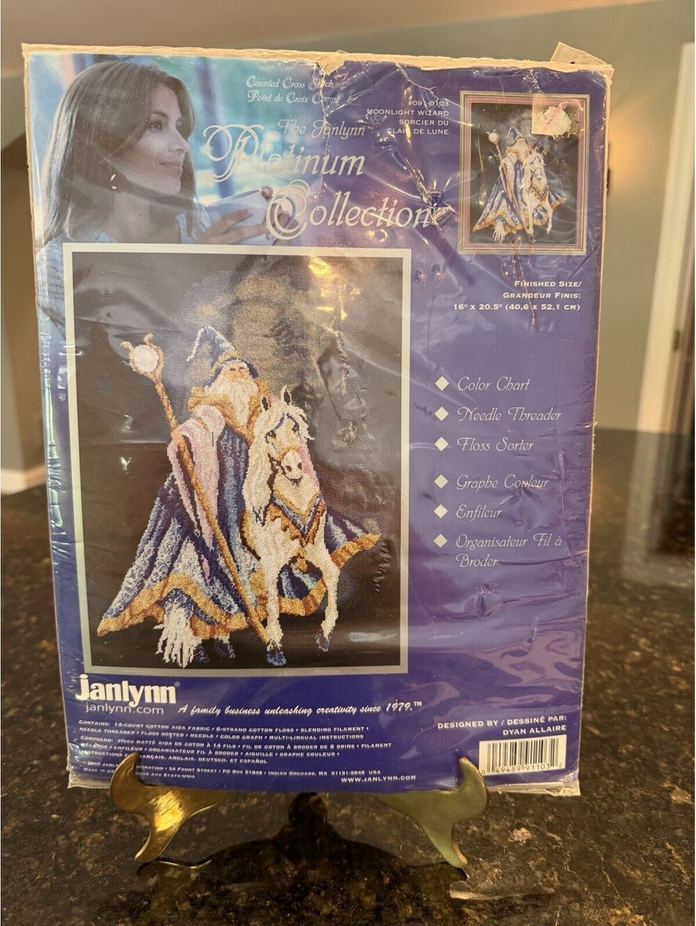 Janlynn Counted Cross Stitch Platinum Collection 2002 Moonlight Wizard New RARE
